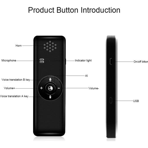 Global traductor de voz simultaneo Portable Smart Bluetooth Interpreter Real Time Speech Multilingual Translator Voice instant