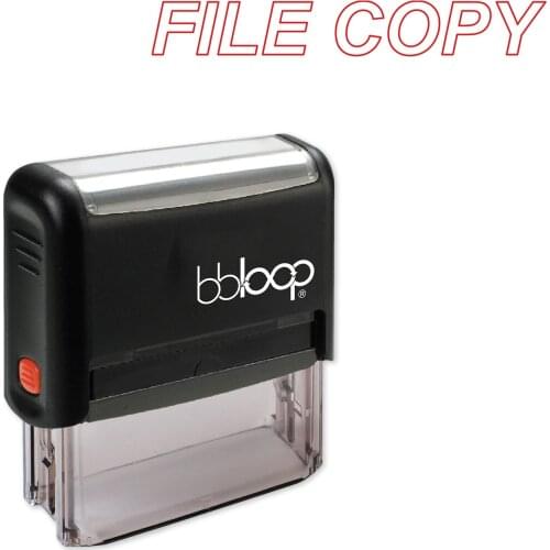 Bbloop File Copy w/Italic outline Style Font and Design Self-Ink