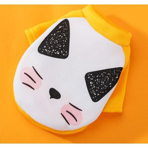 Pet Dog Costume Cute Animal Printed Pet Coat Cotton Soft Pullover Dog Shirt Jacket Sweatshirt Cat Sweater Pets Clothing Outfit