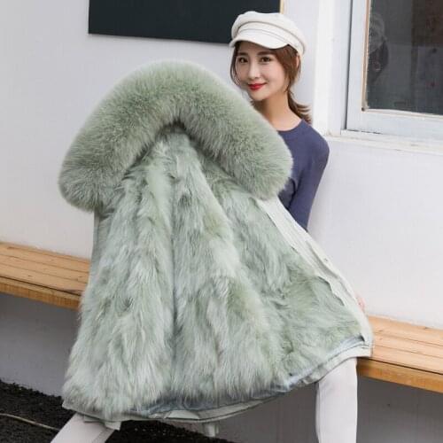 Women Winter Jacket Real Fur Parkas Natural Fox Fur Coat 2019 New Korean Warm Fashion Female Outwears Detachable Plus Size Coats