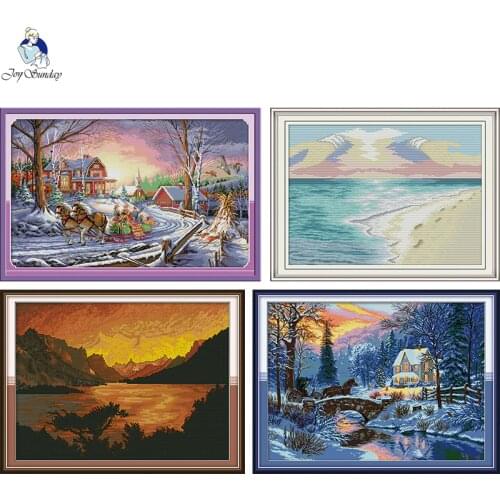 The Travel and Return Series Cross Stitch kit Aida 14ct 11ct Printed Canvas Stitches Embroidery Handmade Accessories Needlework