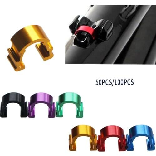 MTB Bike Disc Brake cable sets line pipe Buckle C-Type Clamp Organizer bicycle C cliP Fixed buckle for aluminum alloy outer tube