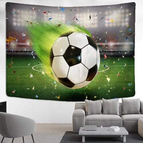 Lawn Football Tapestry Wall Hanging Psychedelic Witchcraft Bohemian Ins Style Art Table Mat Living Room Home Decor