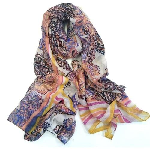 2021 Fashion Newest Paisley Pattern Cotton Voile Scarf Shawls Wraps Hijabs 10pcs/lot