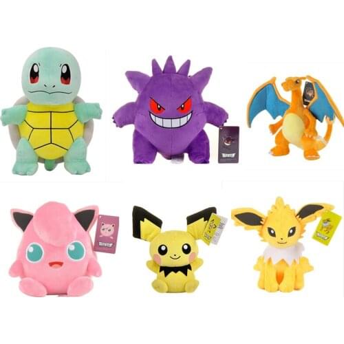 New Bulbasaur Squirtle Charmander Charizard Eevee Snorlax Jigglypuff Psyduck Kids Plush Doll Childrens Toy Holiday Gift