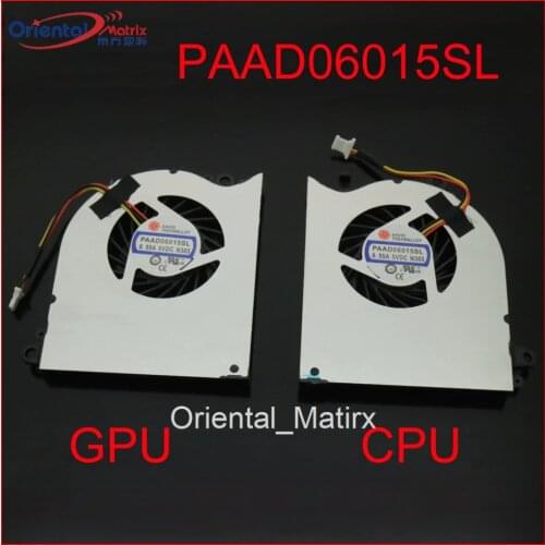 NEW PAAD06015SL DC5V 0.55A 3Pin Fan For MSI GS60 GS60-2PC GS60-2PE GS60-2PL 2PM MS-16H2 16H7 16H5 MS-16H4 CPU GPU Cooler Fan
