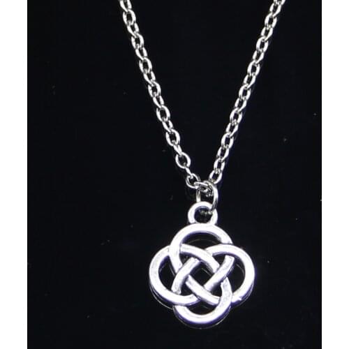 New Fashion Necklace 18x16mm knot amulet Pendants Short Long Women Men Colar Gift Jewelry Choker