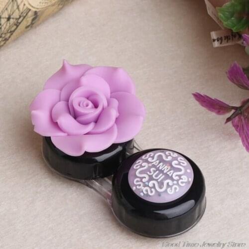 New Travel Portable Cute Lovely Flower Contact Lens Container Case Holder Box F17 21 Dropshipping