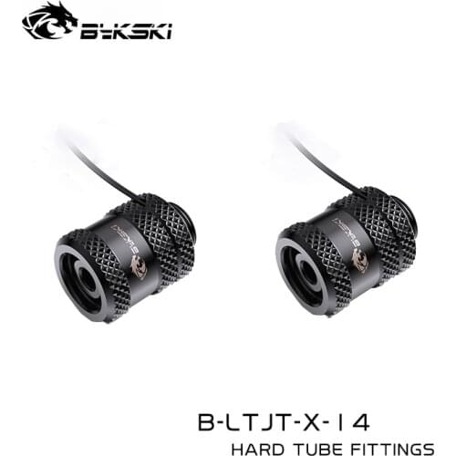 BYKSKI 2pcs/lots OD14mm +ID10mm Hard Tube Fitting/RBW Light Hand Compression Fitting/3PIN Header / Only Compatible Acrylic Tube