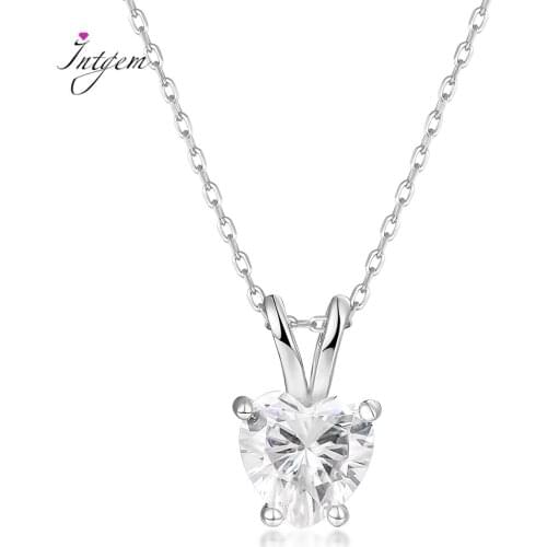 925 Sterling Silver Necklace Heart Shape Moissanite Zircon Simple Necklace Gold Wedding Pendants Jewelry Gift for Women Gifts