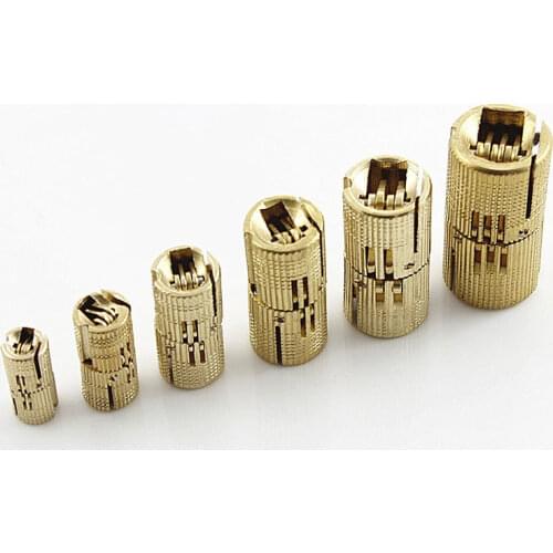Practical Copper Brass Furniture Hinges 8-18Mm Cylindrical Hidden Cabinet Concealed Invisible Door Hinges For Hardware Gift Box