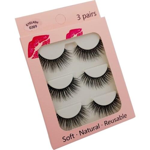 YSDO 3 Pairs Mink Eyelashes Handmade Thick False Eyelashes Extension Makeup Soft Fake Lashes Natural Long 3D Mink Lashes cilios
