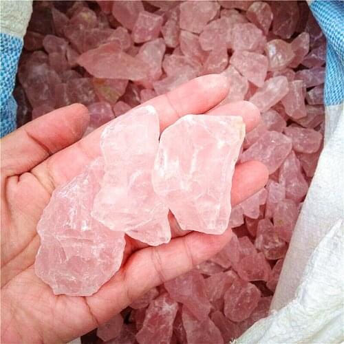 Rose quartz raw stone rough gemstones natural mineral crystals fish tank decoration hogar moderno spiritual meditation healing