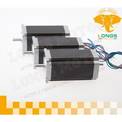 Ship to RU 3PCS Nema23 stepper motor 425oz DUAL SAHFT 23HS9430B CNC new Longs Motor