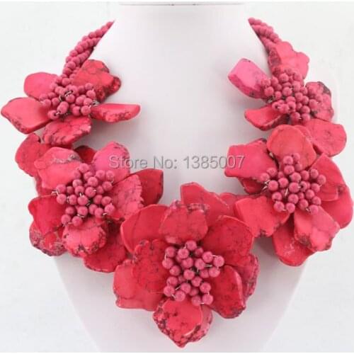 Radiant High Quanlity Flower Pink Necklace Beads Necklace Holiday Party Necklace Bridesmaid Necklace