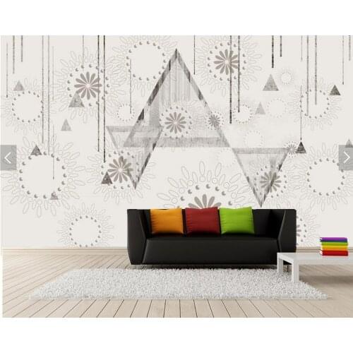 Custom Nordic minimalist abstract pattern vintage wallpaper,dining room living room sofa TV wall bedroom 3d mural
