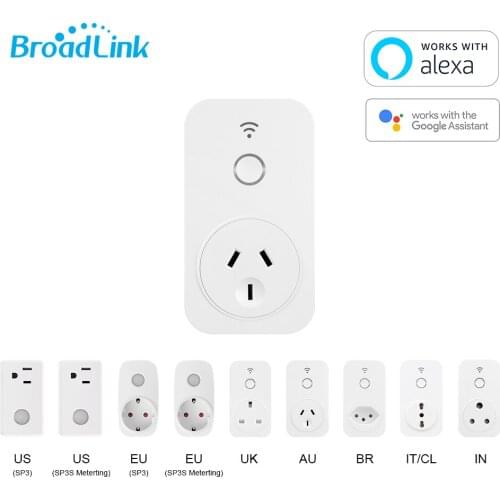 Type I BroadLink SP2 Smart Plug Socket Wi-Fi Timer Works with Alexa and Google Assistant