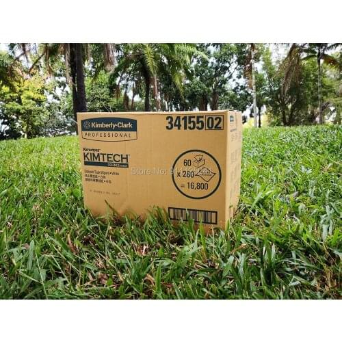 Fiberwipe micro tissue optical connector clean paper fiber optic cleaning kimtech kimwipes 280pcs small green box 34155(0131-10