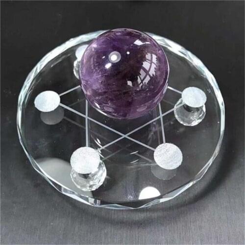 High quality seven star array crystal ball glass base crystal ball bracket base