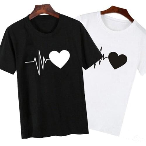 Brand New Arrivals Harajuku Summer T Shirt Women Fashion Love Printed T-shirt Woman Tops Tee Casual Plus Size Female T-shirts