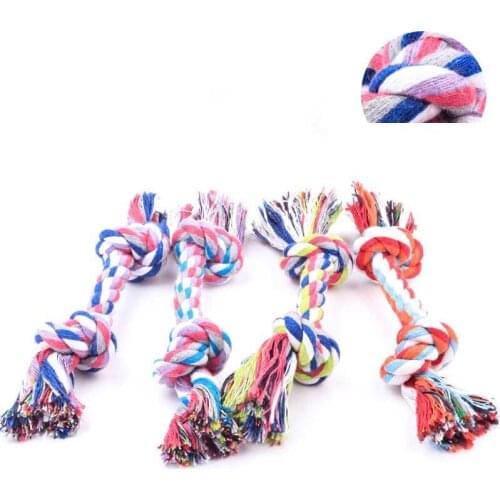 1Pcs Jeux Chien Hondenspeeltje Bite Dog Toys For Small Dogs Rope Chew Toys Accessories Cotton Chew Knot Toy Durable Braided Bone