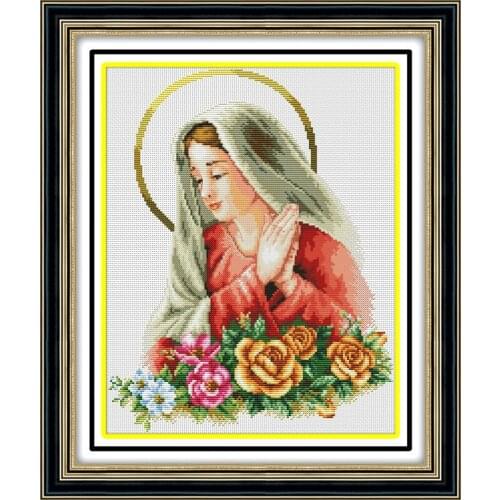 Home Decor DIY Handwork Madonna Embroidery Cross-stitch 11CT printed cross stitch set For Living Room Decoration 41*50CM 1pcs