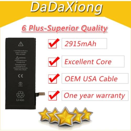100pcs/lot DHL Excellent Core USA Protection board for iPhone 6 Plus 2915mAh Genuine zero cycle replacement repairpart 6 Plus-AA