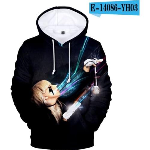 2021 Personality Lady Gaga Hoodie Fashion Men/women 3D Print Hoodies Casual Boys/girls Hip Hop Streetwear Lady Gaga Sweatshirts