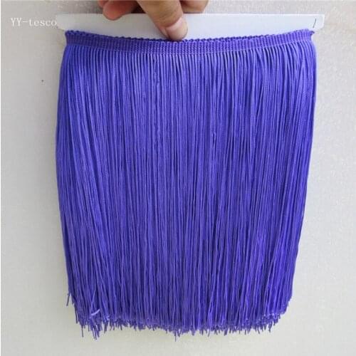 5Yards 25cm Wide Lace Fringe Trim Tassel purple Fringe Trimming For DIY Latin Dress Stage Clothes Accessories Lace Ribbon
