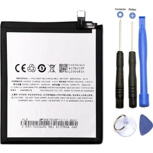 BU15 Battery ForMeizu U20 Batterie Bateria Batterij Accumulator AKKU 3260mAh