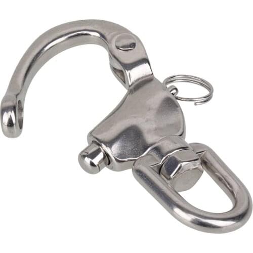 128mm Swivel/Jaw Snap Shackles 304 Stainless Steel Quick Release Bail Rigging
