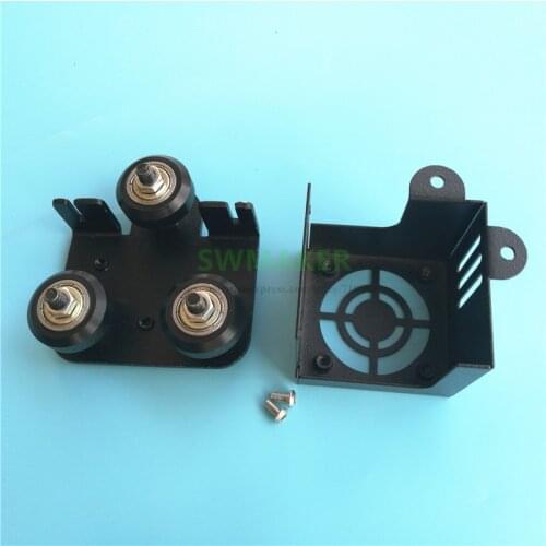 CR-10 Metal X Carriage Plate with wheels + Fan cover for X-axis Creality CR-10 CR-10S CR-10-S ENDER-3 ENDER-4 TEVO 3D printer