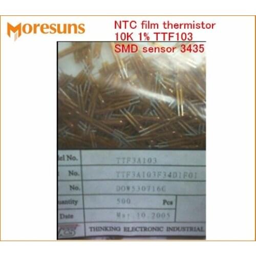 Fast Free Ship 50pcs NTC film thermistor temperature sensor 10K 1% TTF103 SMD sensor 3435