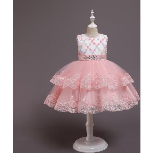 Princess Birthday Party Prom Children Lace Tutu Wedding Bridesmaid Evening Summer Dress Gown Vestidos Baby Girl Clothes 10 Years