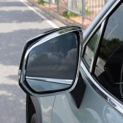 For Toyota Rav4 Rav 4 2019 2020 Carbon Fiber Side Door Rearview Mirror Cover Trim Rain Guard Visor Shade Bezel Frame Styling