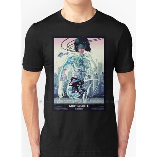 Ghost In The Shell Ii T Shirt 100% Pure Cotton Masamune Shirow Anime Manga Ghost In The Shell Creative Trending Vintage Cool