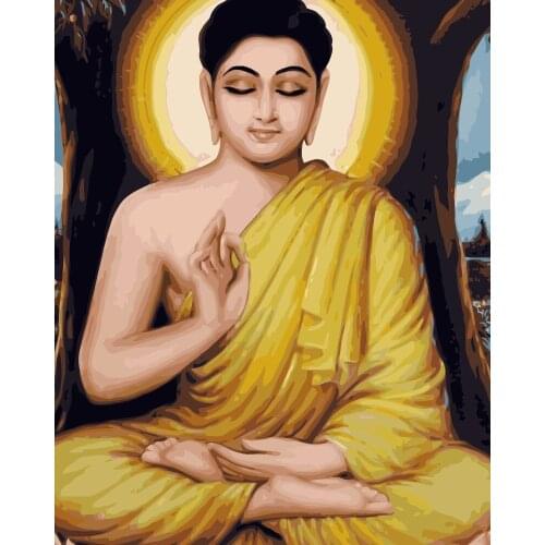 J010 Lord Buddha Portrait painting Coloring by Numbers Digital Painting Hand-painted Paint by number art picture for home Decor