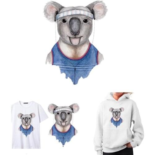 Kangaroo Athlete DIY Patches On Cloths Iron On Heat Transfer Printing Stickers For Clothes T-shirt Appliques Washable For Cloths