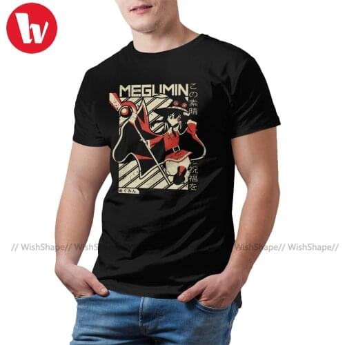 Konosuba Megumin T Shirt Megumin Kono Subarashii Anime T-Shirt Fun Short-Sleeve Tee Shirt XXX Beach Tshirt