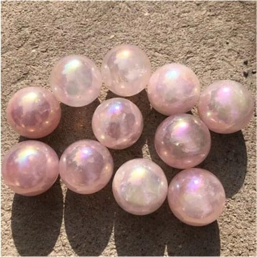 Aura Rose Quartz Ball Crystals Healing Stones Wholesale Natural Polished Spheres For Decoration