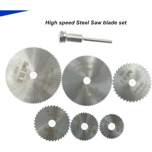 High speed Steel HSS Saw Blade set Cut Wood Metal Plastic Slices Circular saw blade 6.35MM Grinding machine drill cutting blade