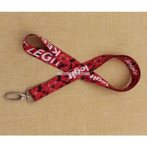 Custom Flower Background Assorted Color Full Print Sublimation Lanyards Logo Imprint Flat Gift Promotion Lanyards 100pcs/Lot