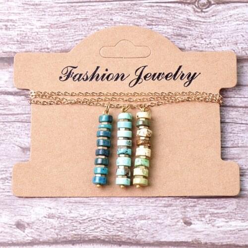 Natural stones Spacer beads pendant necklace for women jewelry