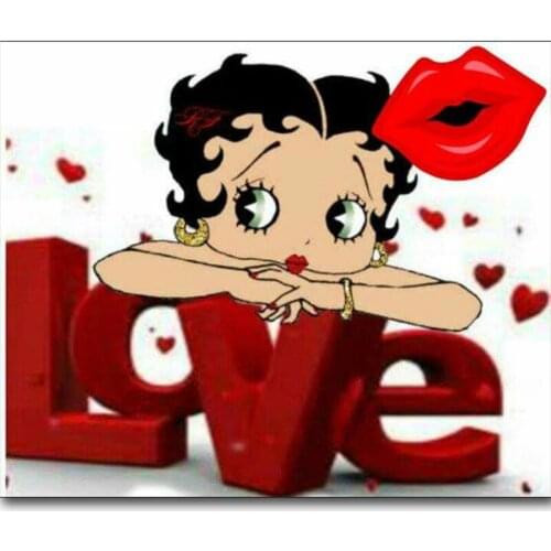 Full Square/Round Drill 5D DIY Diamond Painting "Cartoon girl love" Embroidery Cross Stitch 5D Home Decor Gift