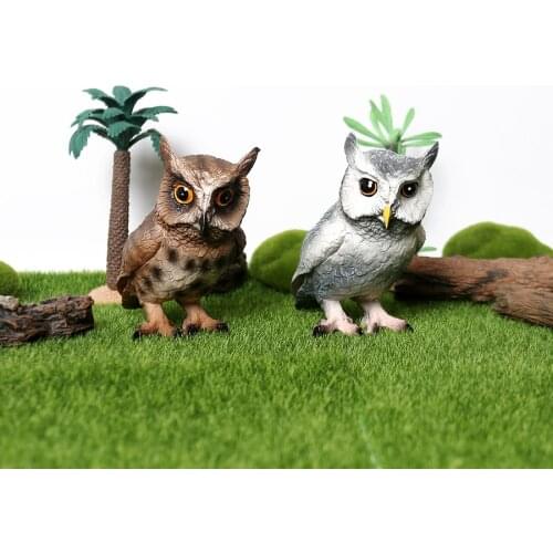 Realistic Owl Model Figurine Bird Action Figure for Collection Zoo Animals Science Educational Home Garden Miniature Props