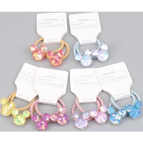 Pair dress childrens hair tie girl hair rope baby does not hurt hair small rubber band hair accessories headdress