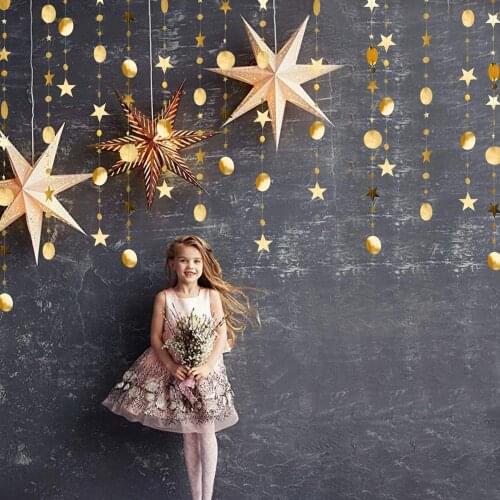 Christmas 4m Round Disk Autumn Theme Hanging Banner Bunting Party Classroom Birthday Decor ornament house window