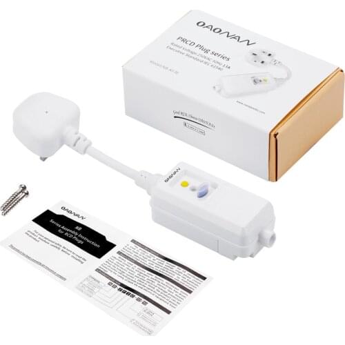 Leakage Protector Plug Leak-proof Waterproof UK RCD/PRCD Plug for Water Heaters/ Washing Machines/Microwave Ovens