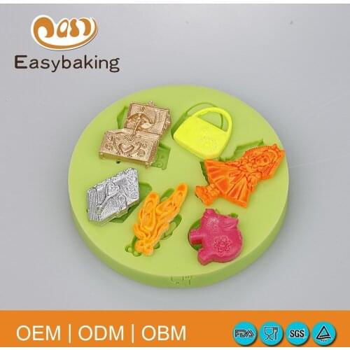 Various shape 6 cavity silicone mold for cupcake fondant cake decors sugar icing mold pastry tools