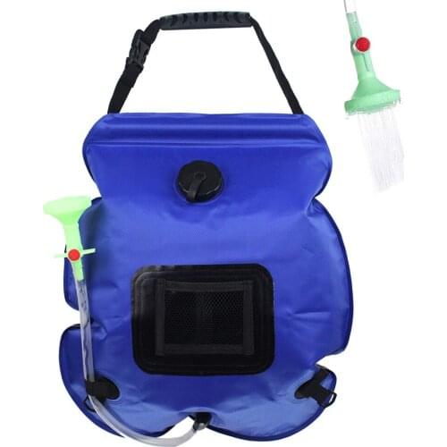 Outdoor Solar Shower Bag 20L Foldable Water Storage Bag Portable Shower Water Bag Mountaineering Bath Hot Water Bag